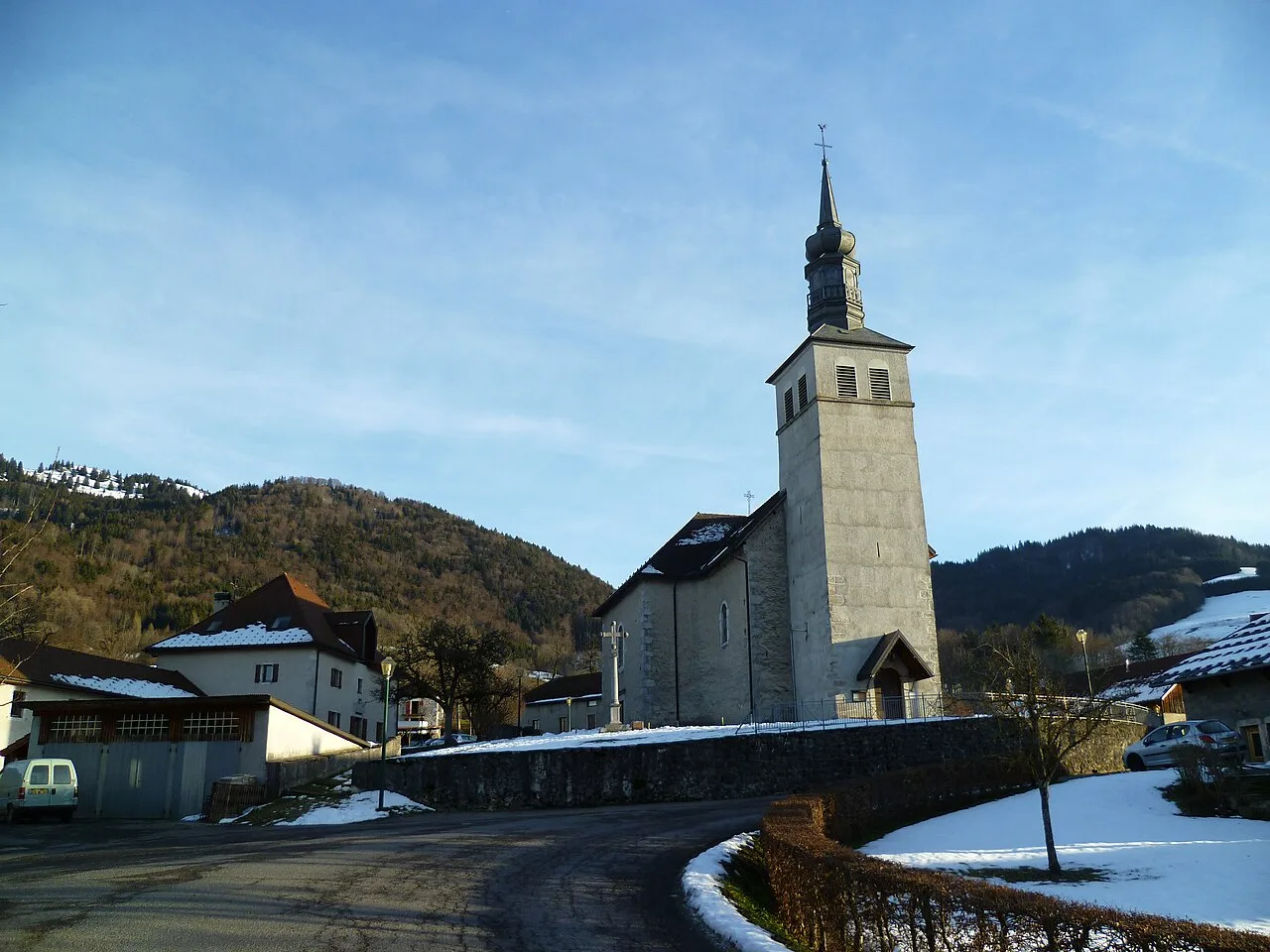 The Villard church in Haute-Savoie, France.